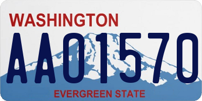 WA license plate AAO1570