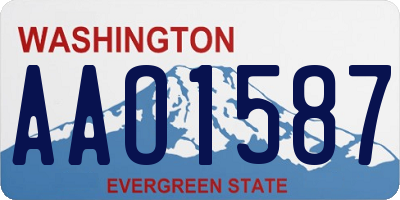 WA license plate AAO1587