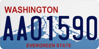 WA license plate AAO1590
