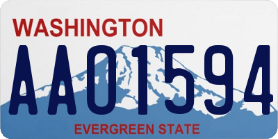 WA license plate AAO1594
