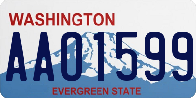 WA license plate AAO1599