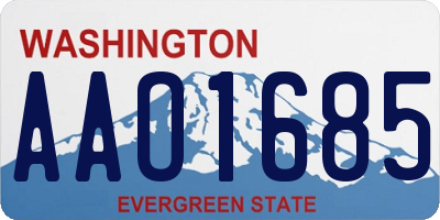 WA license plate AAO1685