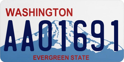 WA license plate AAO1691