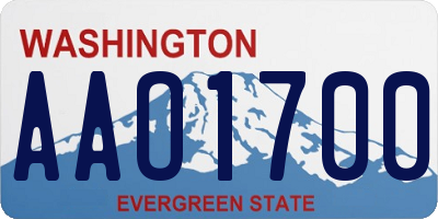 WA license plate AAO1700