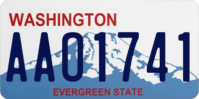 WA license plate AAO1741