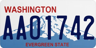 WA license plate AAO1742