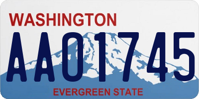 WA license plate AAO1745