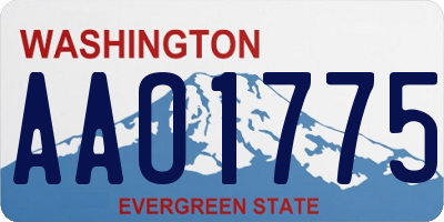WA license plate AAO1775
