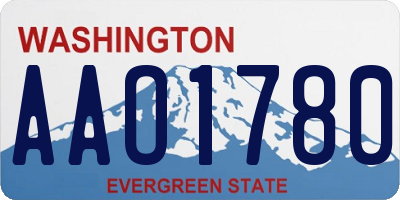 WA license plate AAO1780
