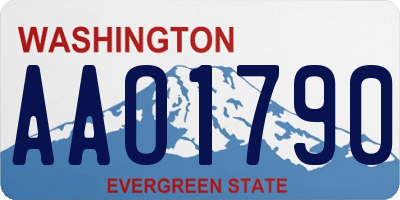 WA license plate AAO1790