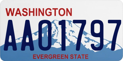 WA license plate AAO1797