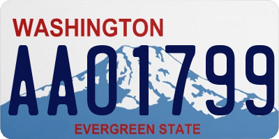 WA license plate AAO1799