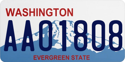 WA license plate AAO1808