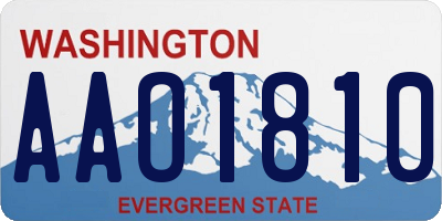 WA license plate AAO1810