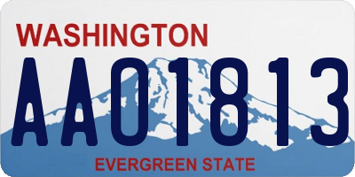 WA license plate AAO1813