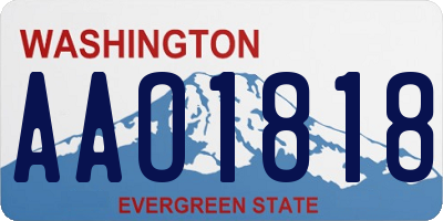 WA license plate AAO1818