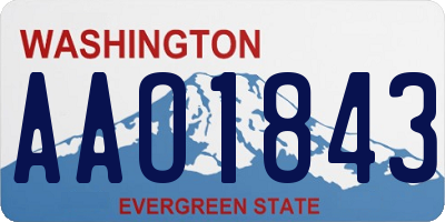 WA license plate AAO1843