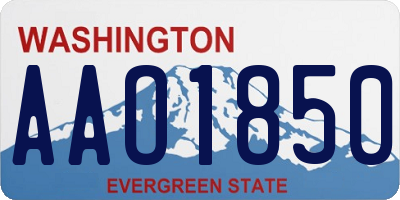 WA license plate AAO1850