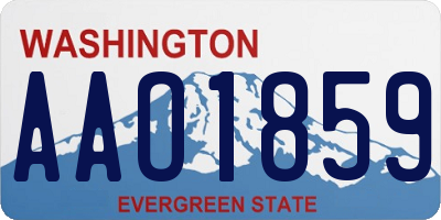 WA license plate AAO1859