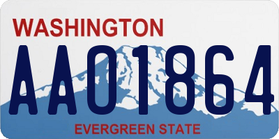 WA license plate AAO1864