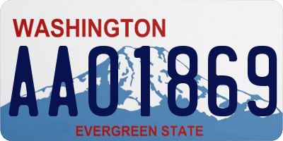 WA license plate AAO1869