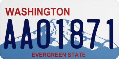 WA license plate AAO1871