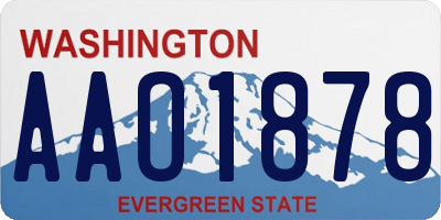 WA license plate AAO1878