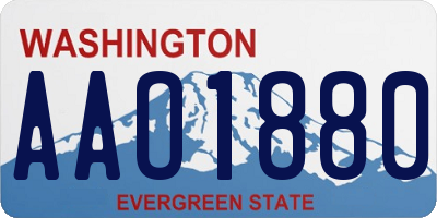 WA license plate AAO1880
