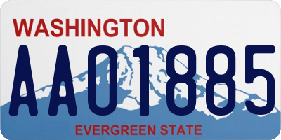 WA license plate AAO1885