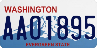 WA license plate AAO1895