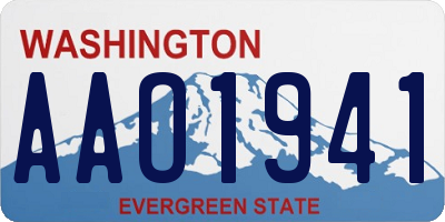 WA license plate AAO1941
