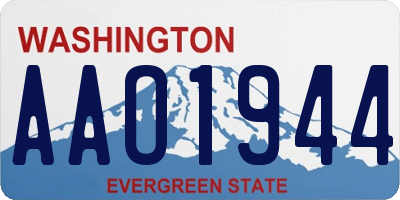 WA license plate AAO1944
