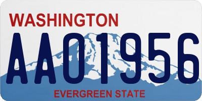 WA license plate AAO1956