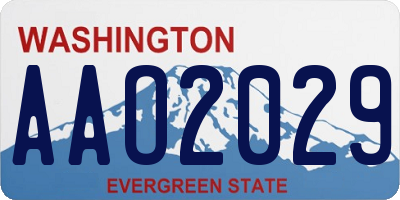 WA license plate AAO2029