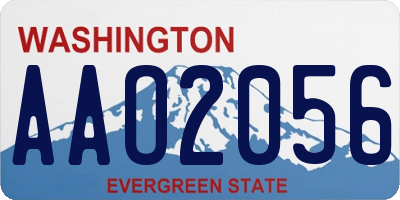 WA license plate AAO2056
