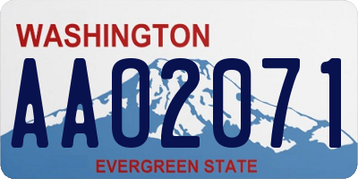 WA license plate AAO2071