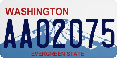 WA license plate AAO2075