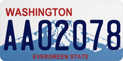 WA license plate AAO2078