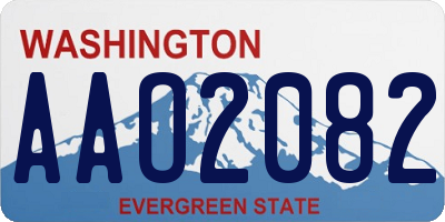 WA license plate AAO2082
