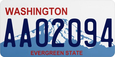 WA license plate AAO2094