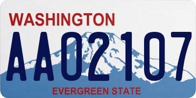 WA license plate AAO2107