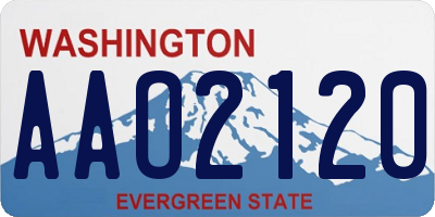 WA license plate AAO2120