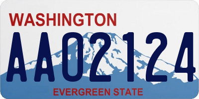 WA license plate AAO2124