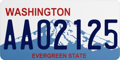 WA license plate AAO2125