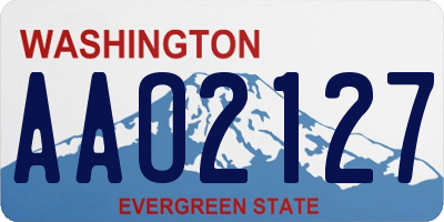 WA license plate AAO2127