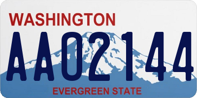 WA license plate AAO2144