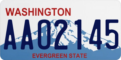 WA license plate AAO2145