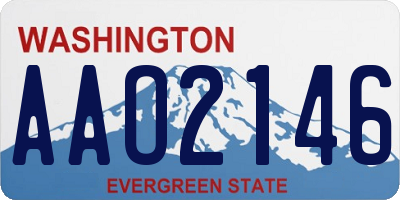WA license plate AAO2146