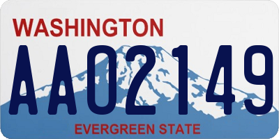WA license plate AAO2149