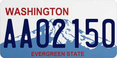 WA license plate AAO2150